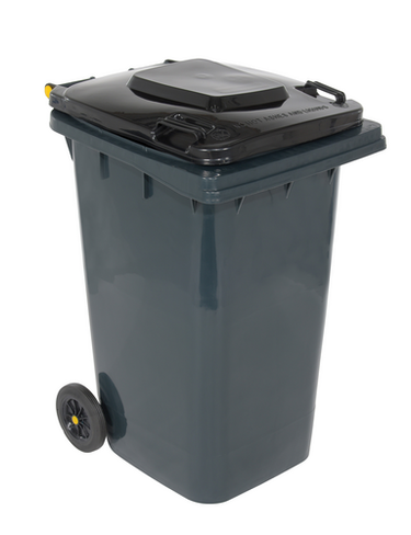 High Density Polyethylene 64 Gallon Trash Can Gray